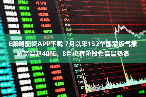 E策略配资APP下载 7月以来152个国家级气象站高温超40℃,8月仍有阶段性高温热浪
